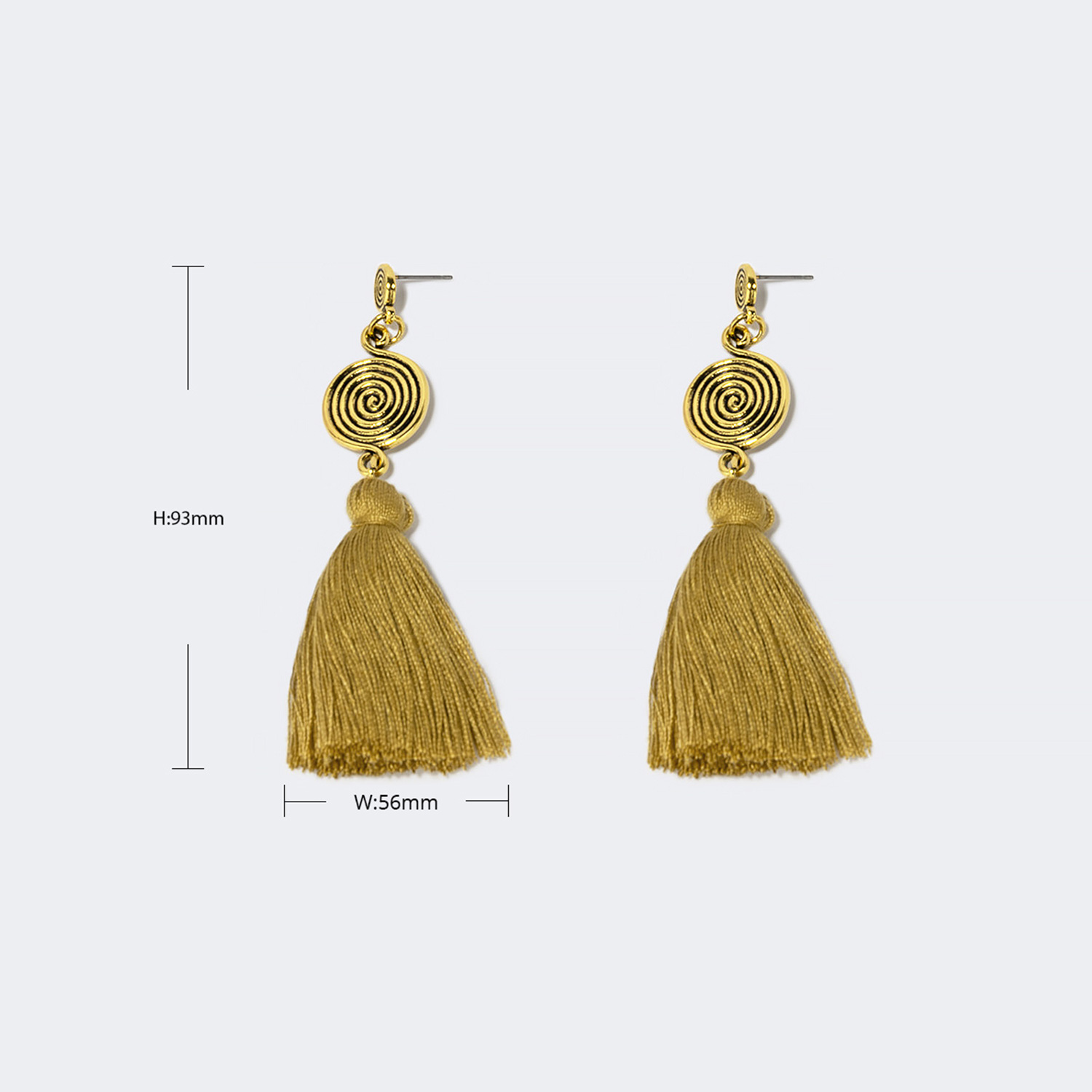 Vogue Bohemian Style Yellow Tassel Earrings | ZEELOOL Canada2