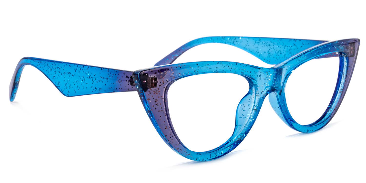 Harding Cateye Blue Glasses | ZEELOOL Canada2