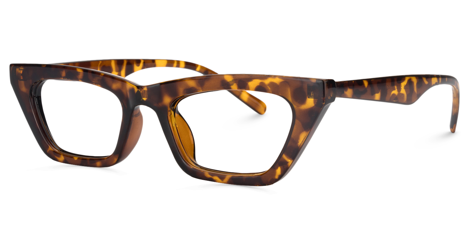 Cat Eye Yellow Tortoise Glasses | ZEELOOL Canada2