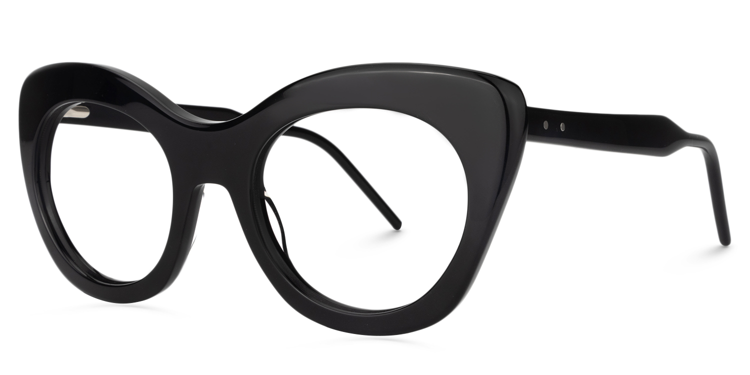 Cat-eye Black Glasses | ZEELOOL Canada2