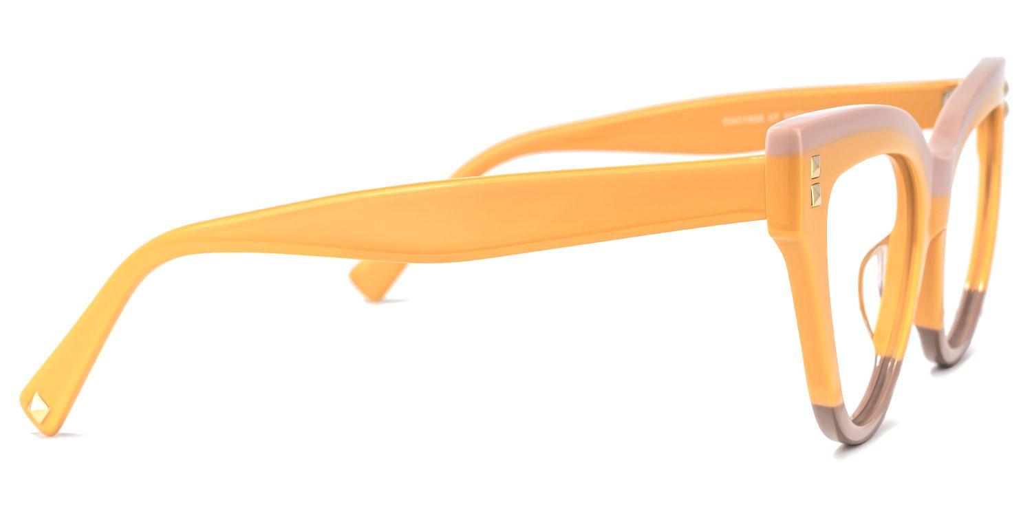 Cascata Cateye Earthy-Yellow Glasses | ZEELOOL Canada2