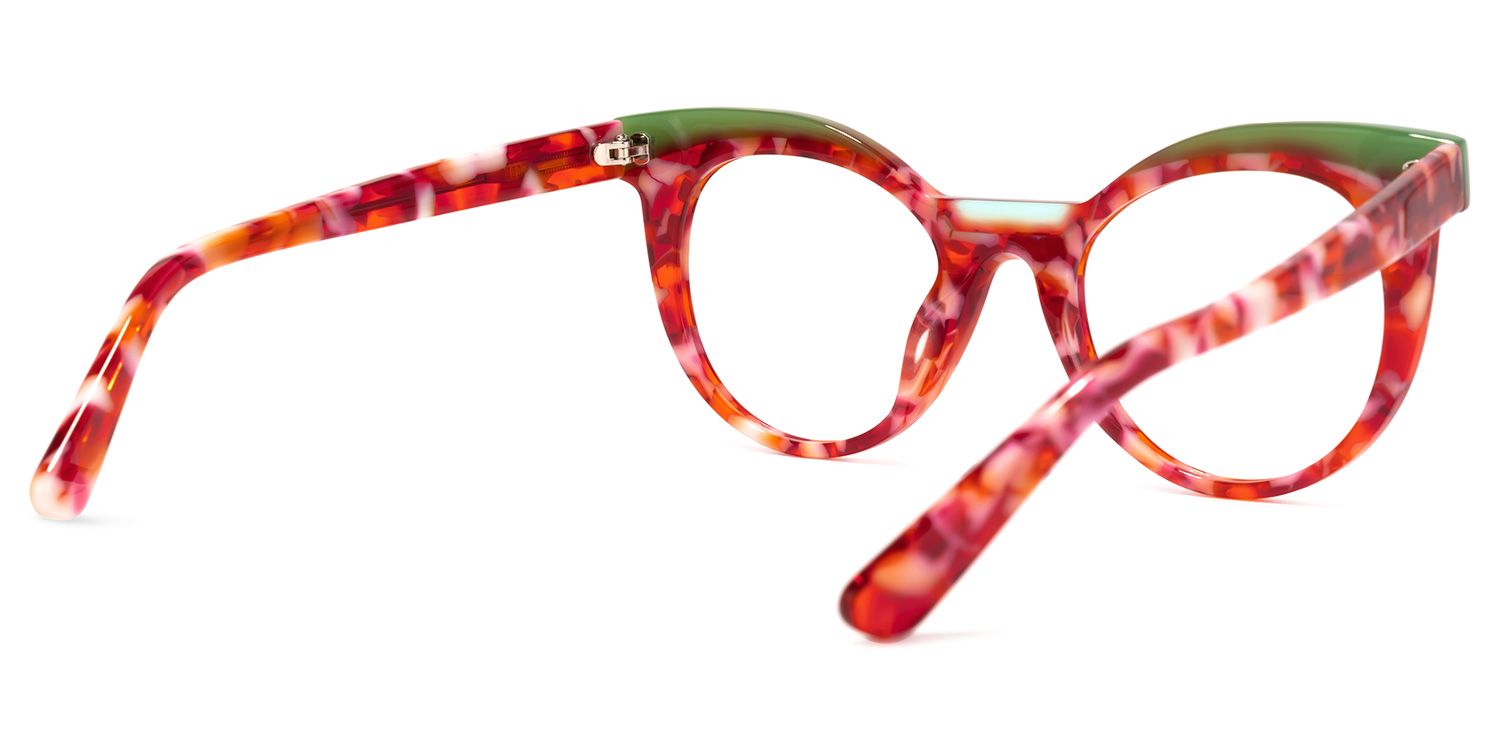 Lismary Cateye Red-Floral Glasses | ZEELOOL Canada3
