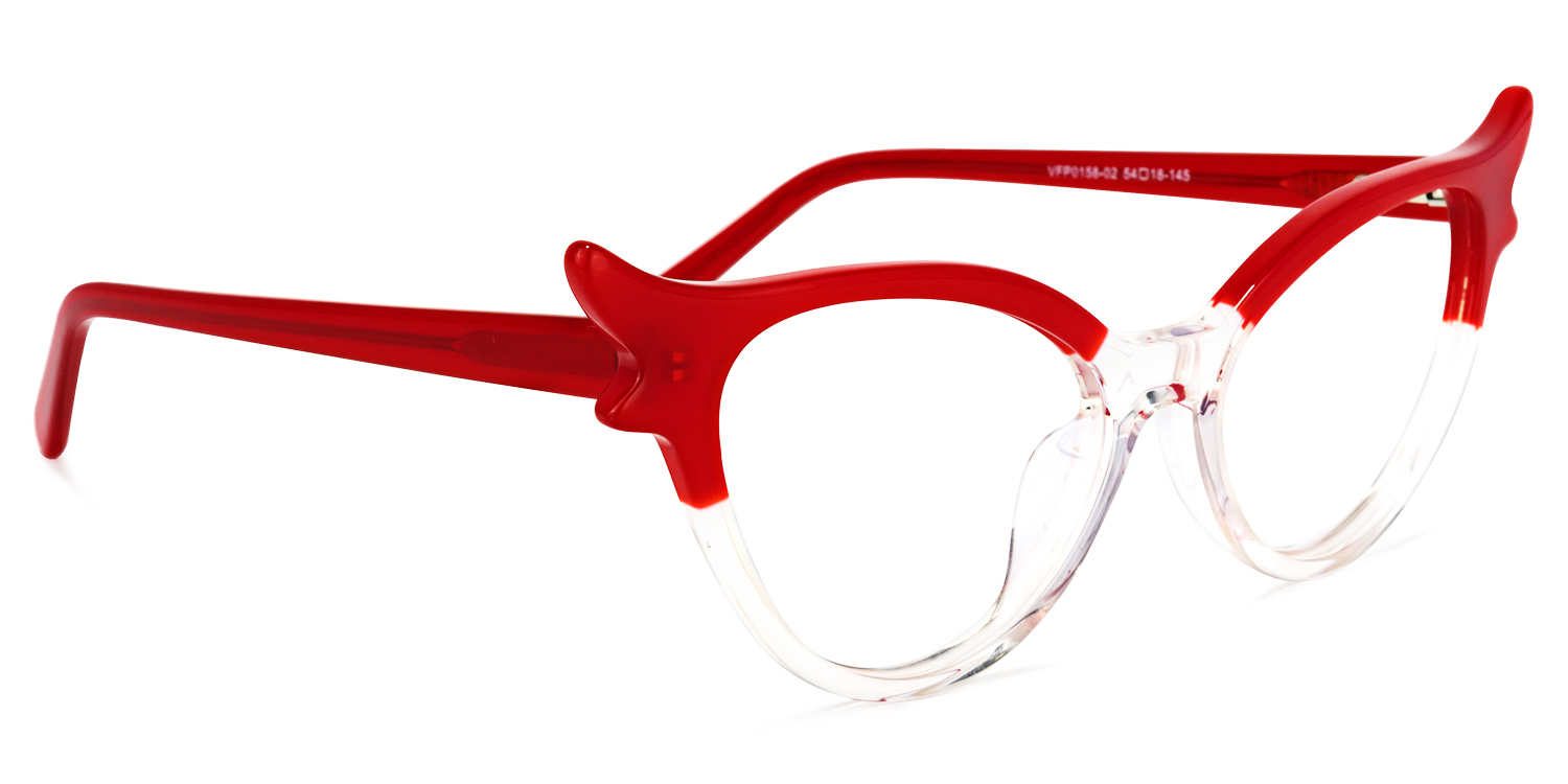 Judy Cat Eye Red Glasses | ZEELOOL Canada2
