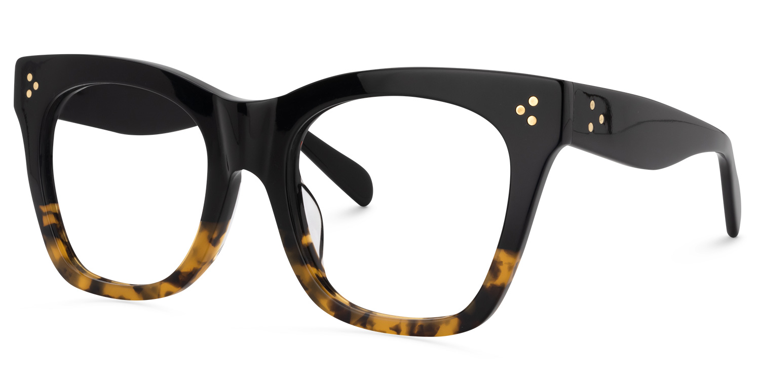 Tandy Rectangle Tortoise Frame Glasses | ZEELOOL Canada2