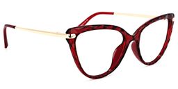 Lucas Red Cat eye Glasses2
