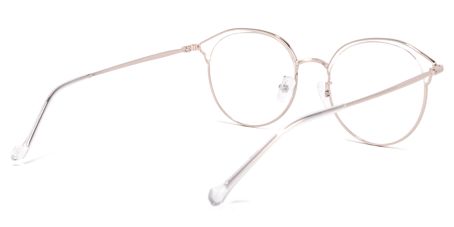 Edwards Geometric Rose-Gold Glasses | ZEELOOL Canada4