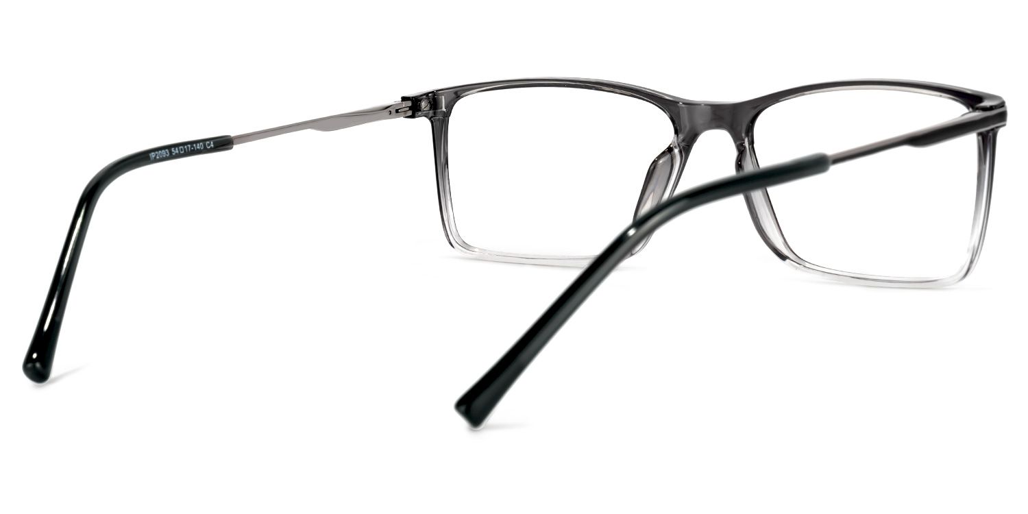 Mikysha Rectangle Gray Glasses | ZEELOOL Canada3