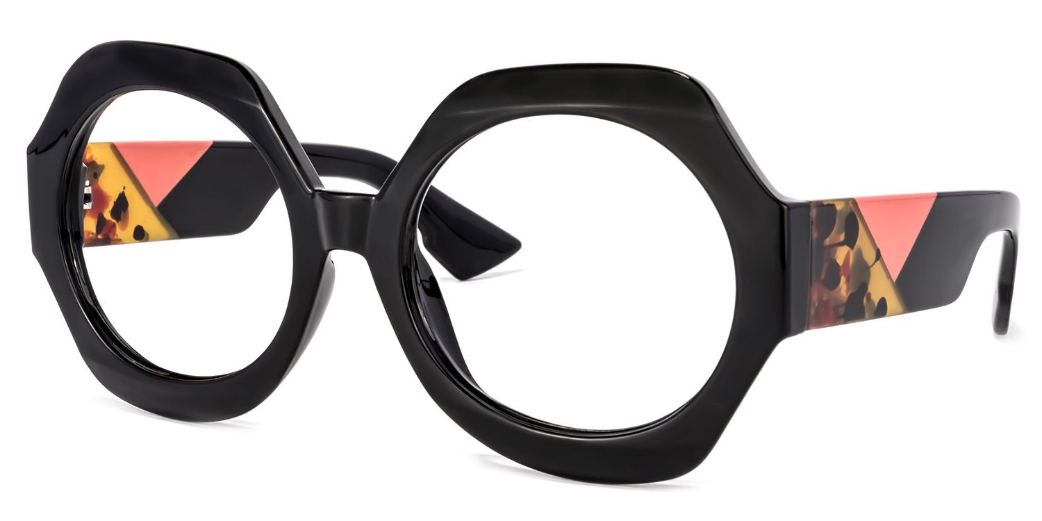 Geoffrey Geometric Black Glasses | ZEELOOL Canada2