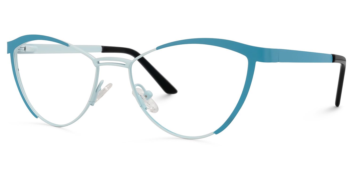 Sydney Cat Eye Blue Glasses | ZEELOOL Canada1