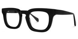 Tenika Black Square Glasses1