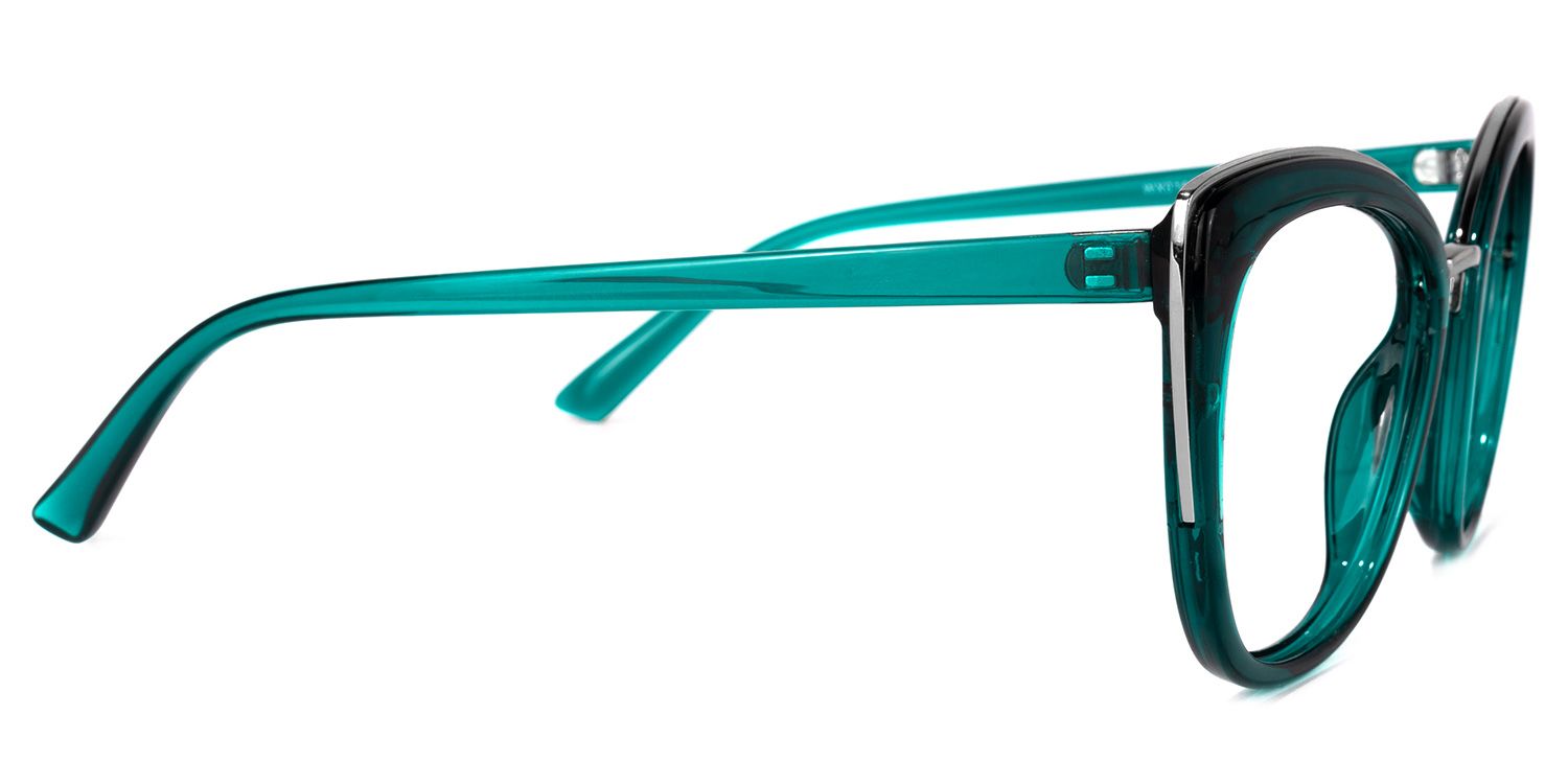 Kennard Cateye Peacock-Blue Glasses | ZEELOOL Canada2