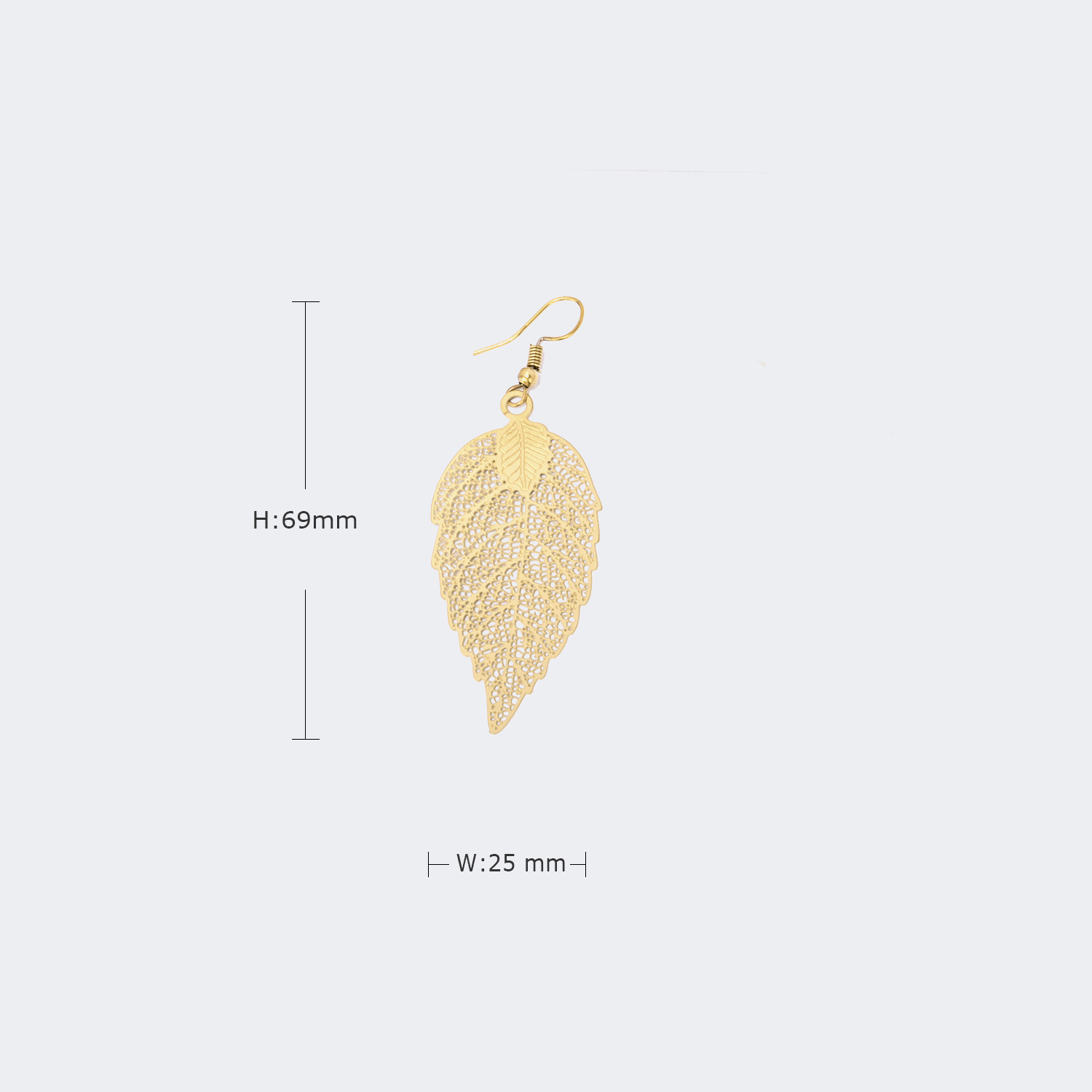Stylish Leaf Shape Gold Earrings | ZEELOOL Canada3