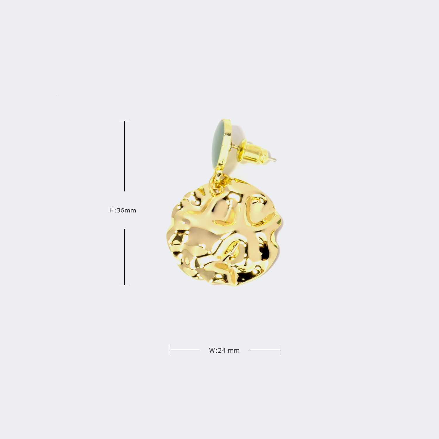 Stylish Hammered Copper Earrings3