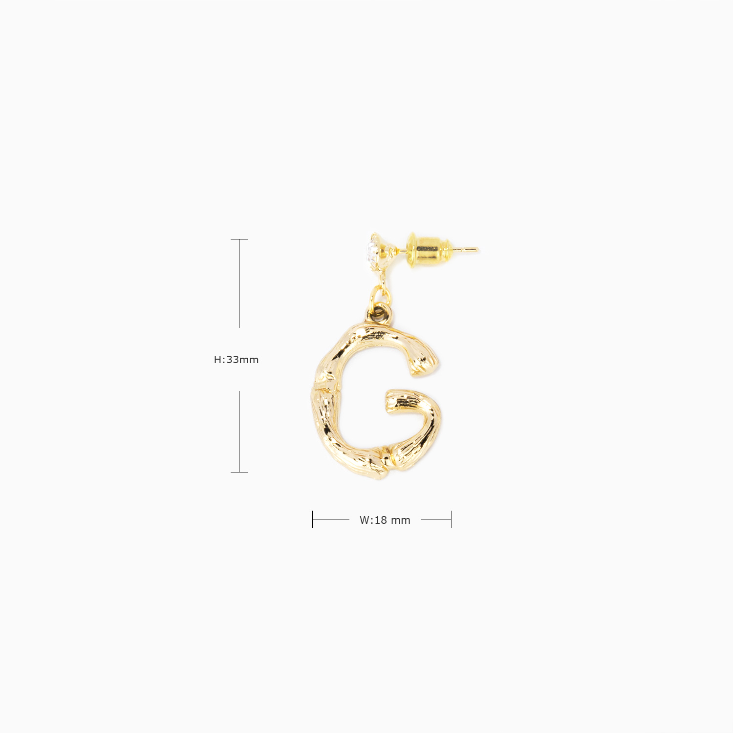 Stylish Letter G Shape Gold Earrings3