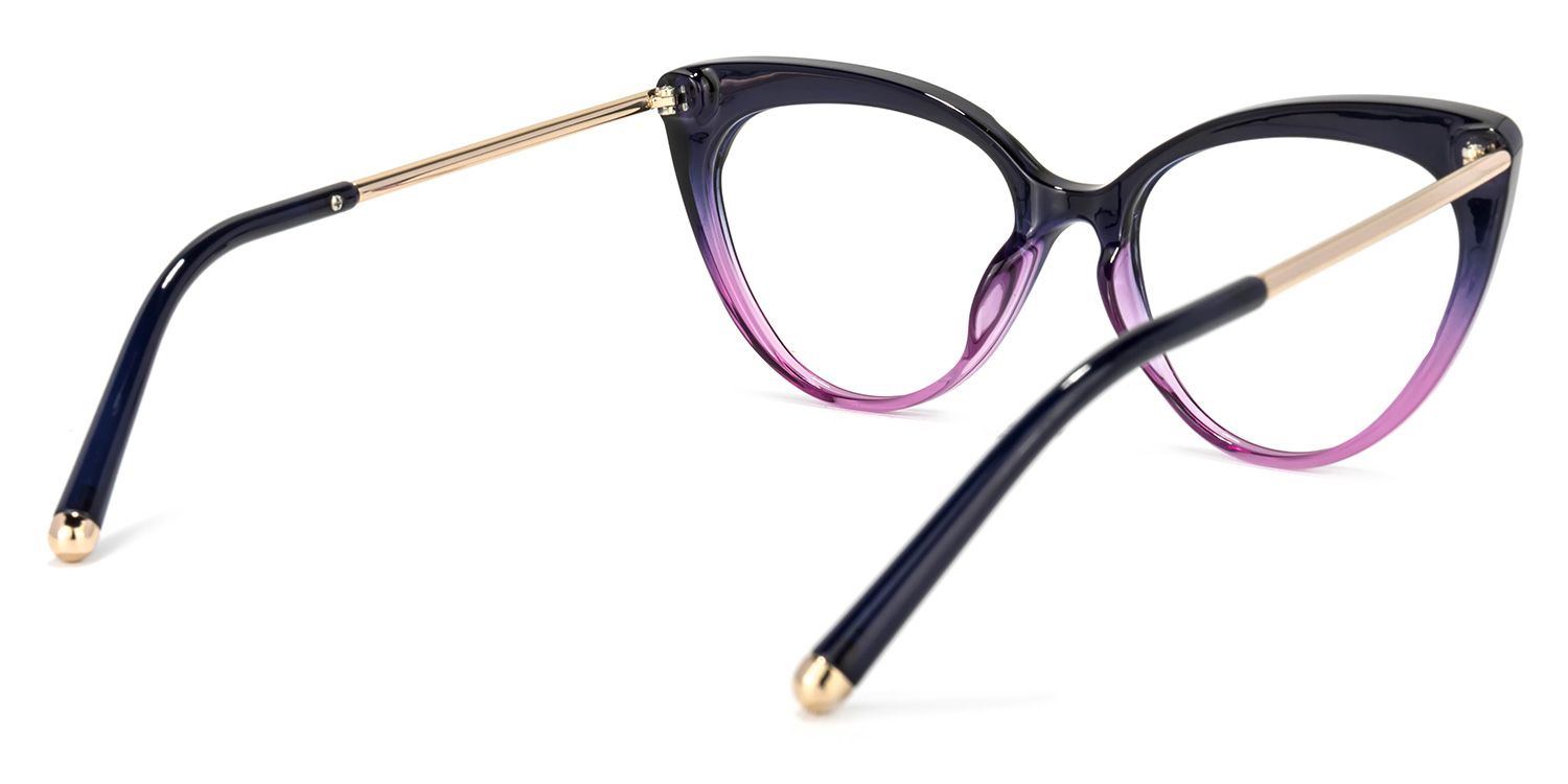 Alivia Cat Eye Purple Gradient Frame Glasses | ZEELOOL Canada4