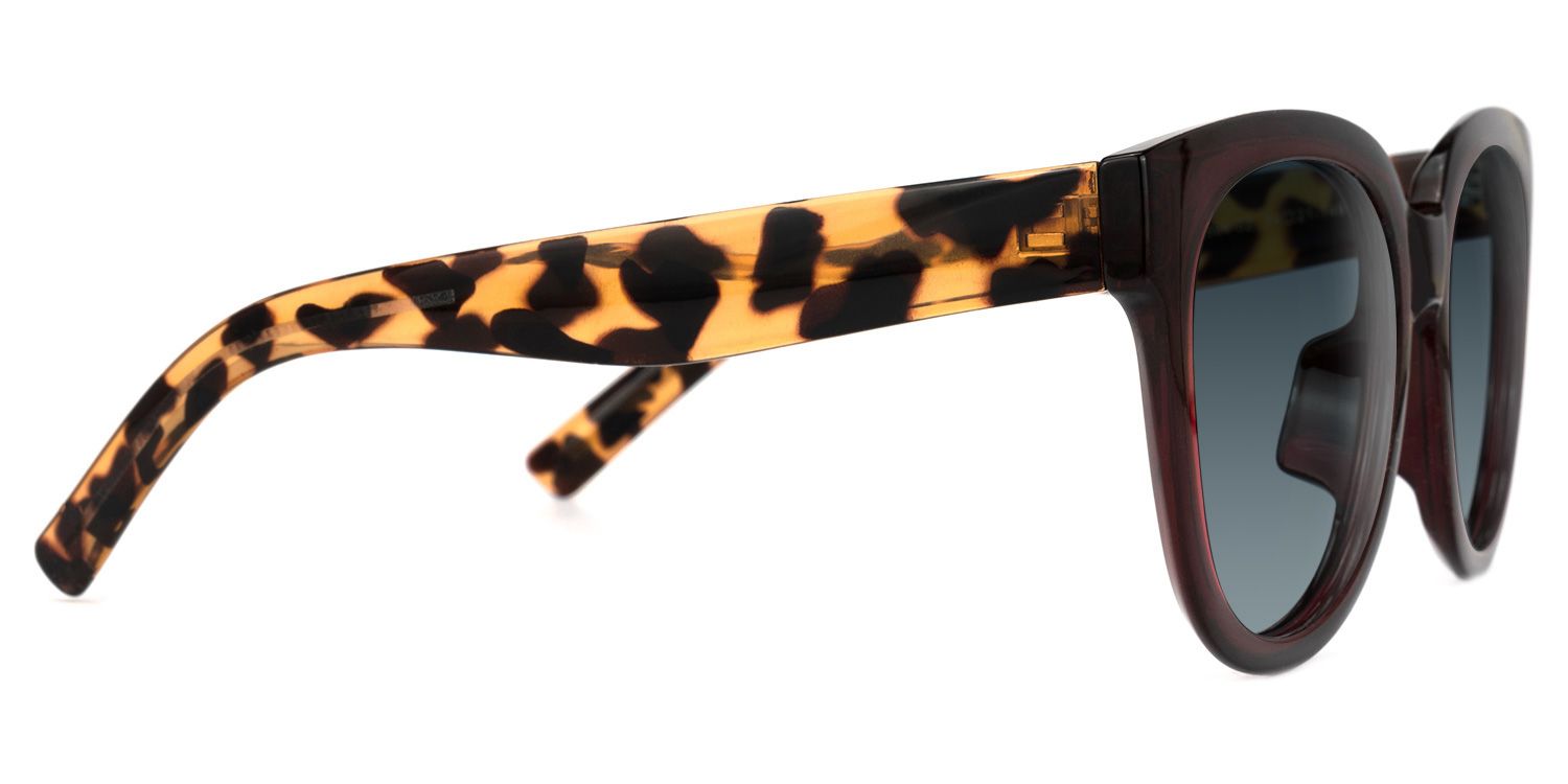 Harrell Square Dark-Red Full Rim Sunglasses | ZEELOOL CA2