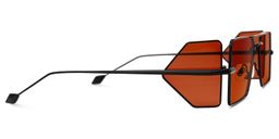 Romba Rectangle Red Sunglasses2