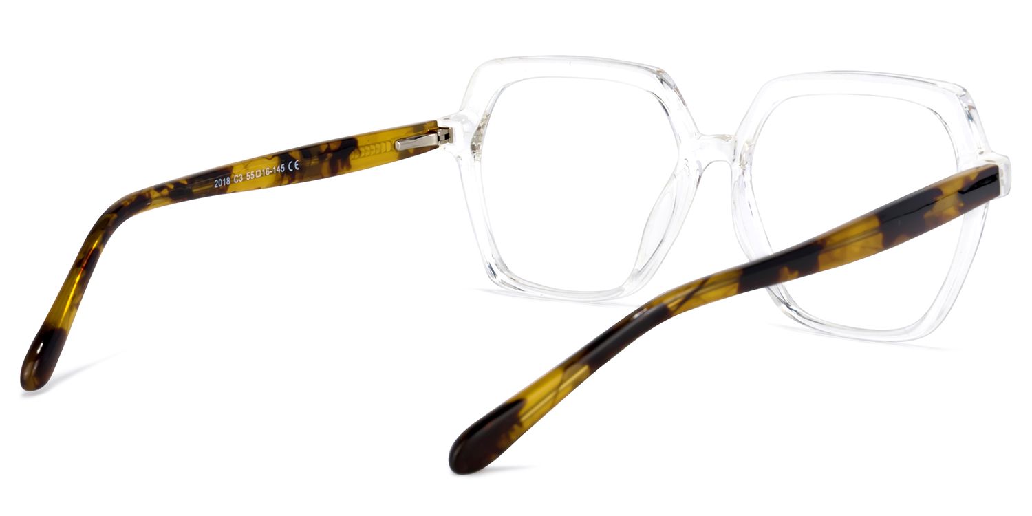 Norah Geometric Clear Glasses | ZEELOOL Canada4