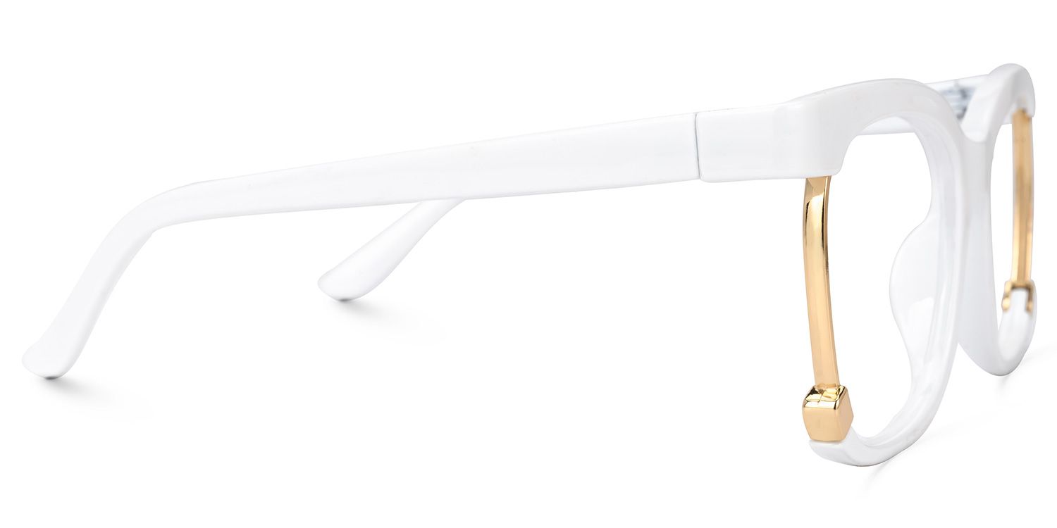 Obando Square White Glasses | ZEELOOL Canada2