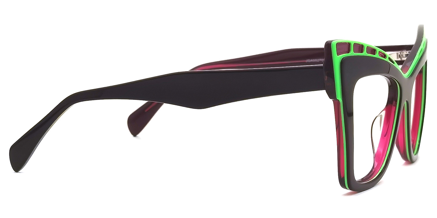 Abdoul Cateye Dark-Red Glasses | ZEELOOL Canada2