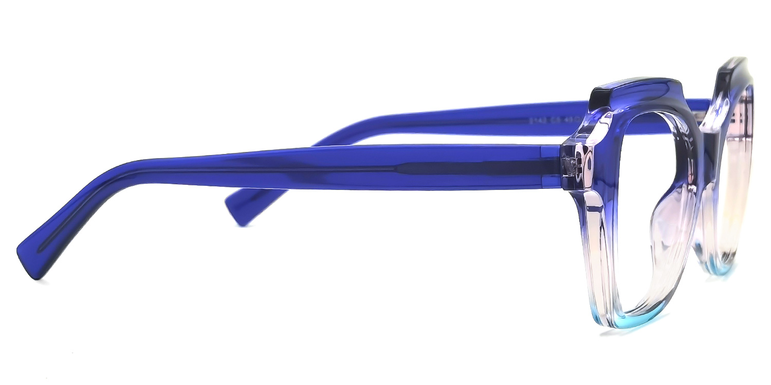 Caamir Geometric Blue Glasses | ZEELOOL Canada2
