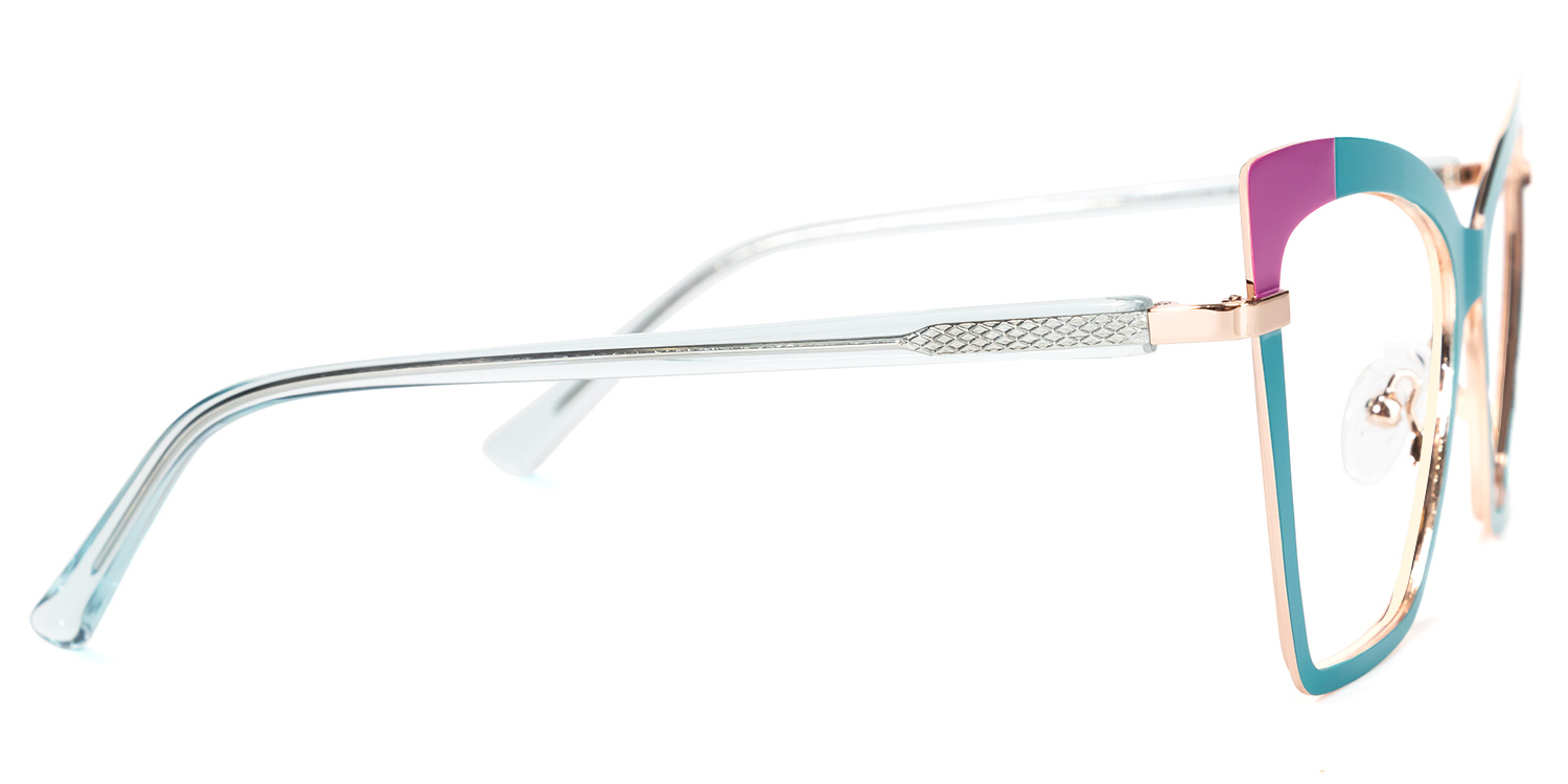 Poulson Cateye Teal Glasses2