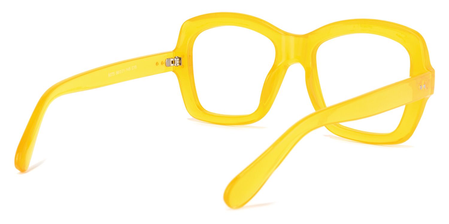 Mckenzie Square Yellow Glasses | ZEELOOL Canada4