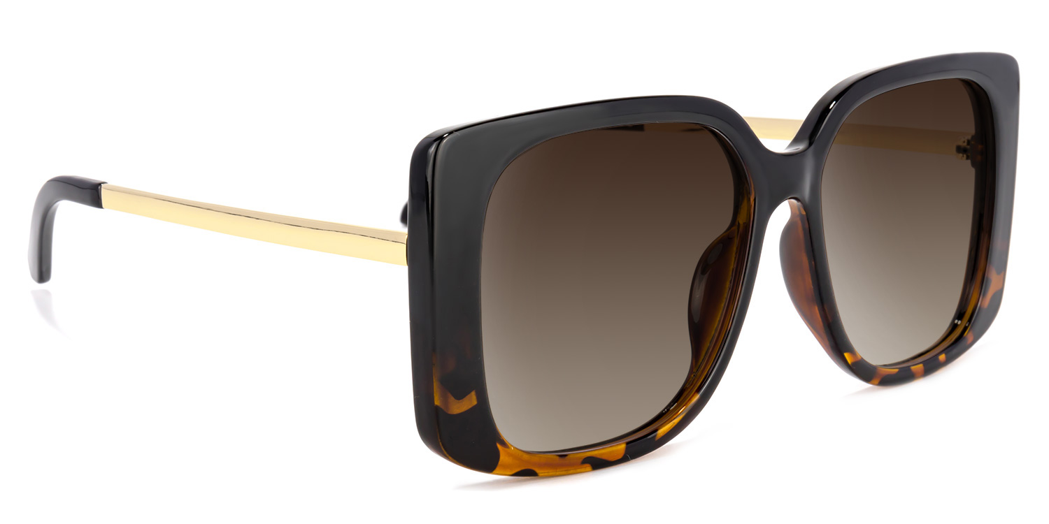 Nancy Square Black Sunglasses | ZEELOOL Canada2