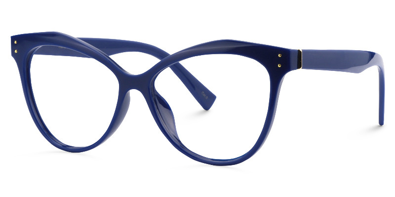 Saul Cat Eye Dark Blue Glasses 2