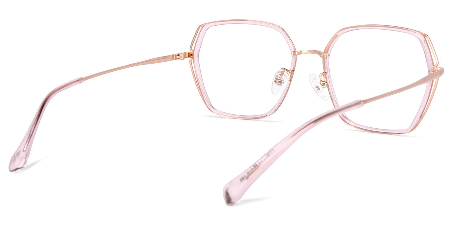 Odessa Geometric Pink Glasses | ZEELOOL Canada4