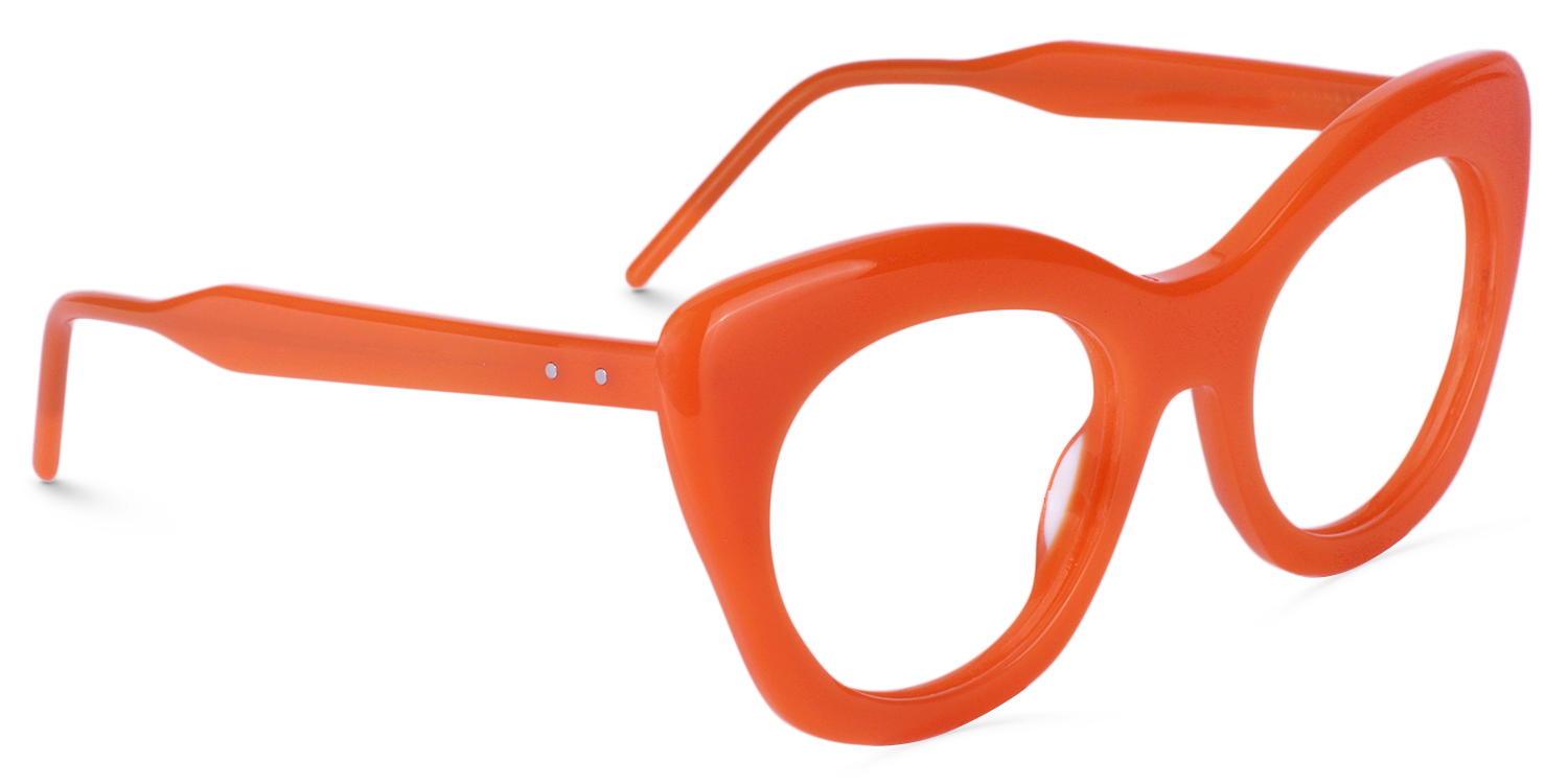 Maria Cat-eye Orange Glasses3