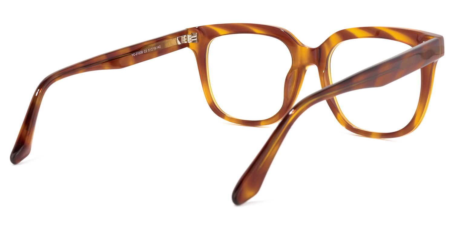 Quiana Square Yellow-Tortoise Glasses | ZEELOOL Canada4