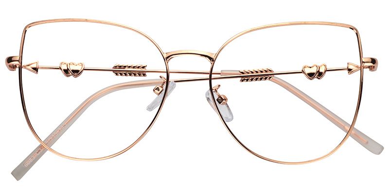 Alvina Cat Eye Gold Glasses | ZEELOOL Canada1