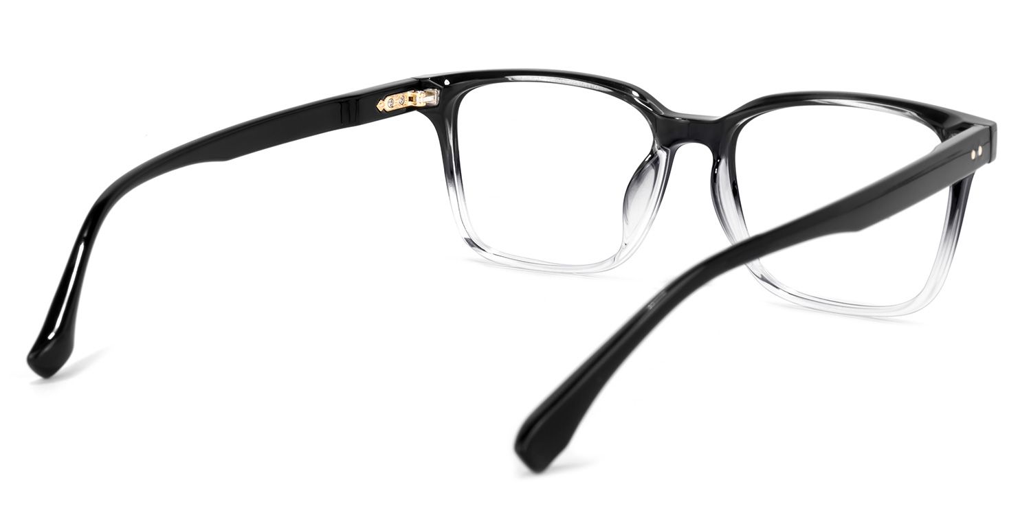 Roman Rectangle Black Glasses | ZEELOOL Canada4