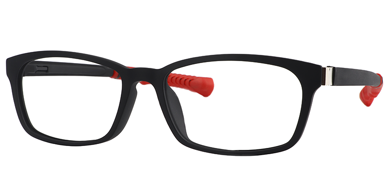 Lacy Rectangle Black Red Sports Glasses | ZEELOOL Canada3