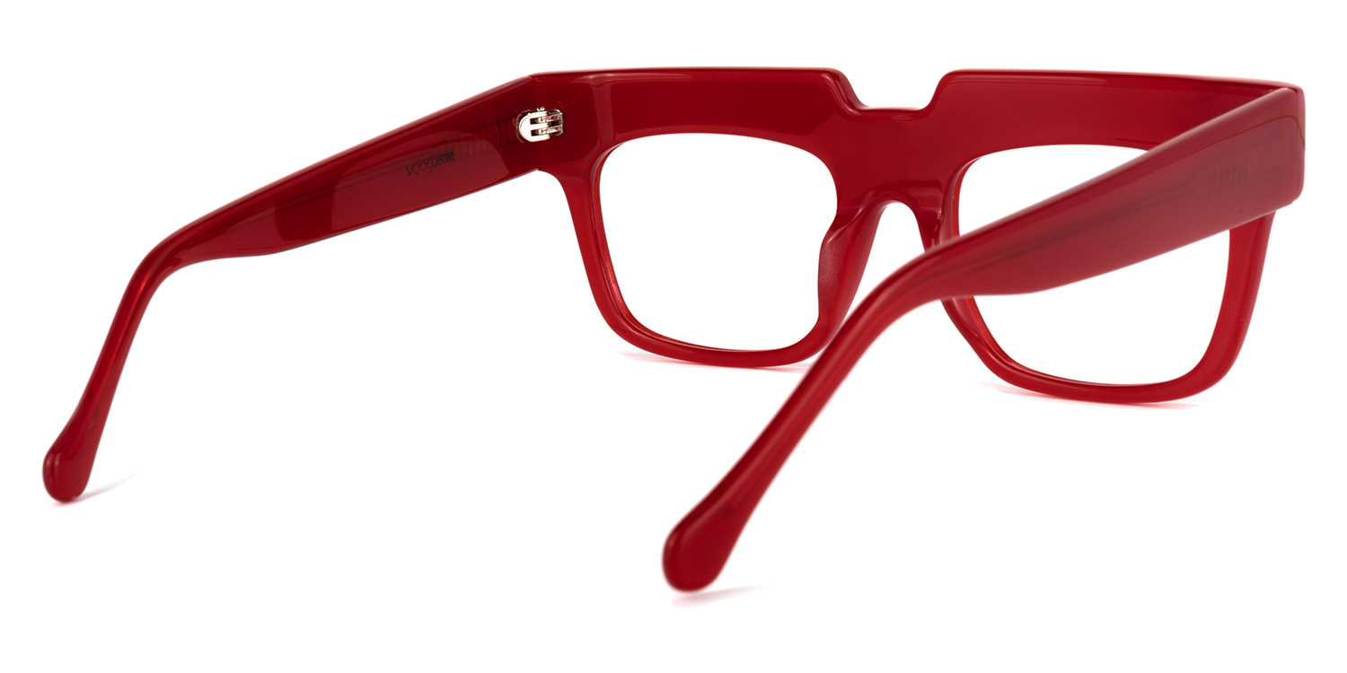 Travis Square Red Glasses | ZEELOOL Canada4