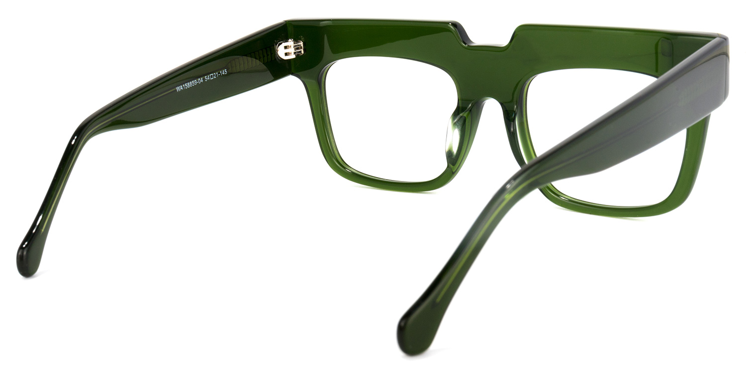 Travis Square Dark-Green Glasses | ZEELOOL Canada4