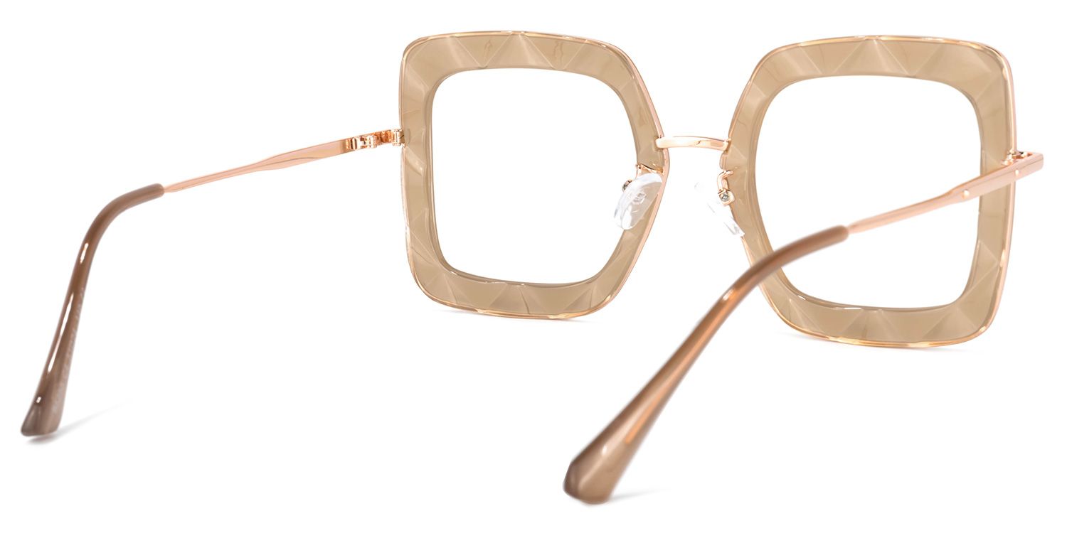 Tucker Square Beige Glasses | ZEELOOL Canada4