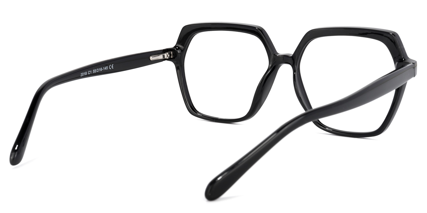 Norah Geometric Black Glasses4