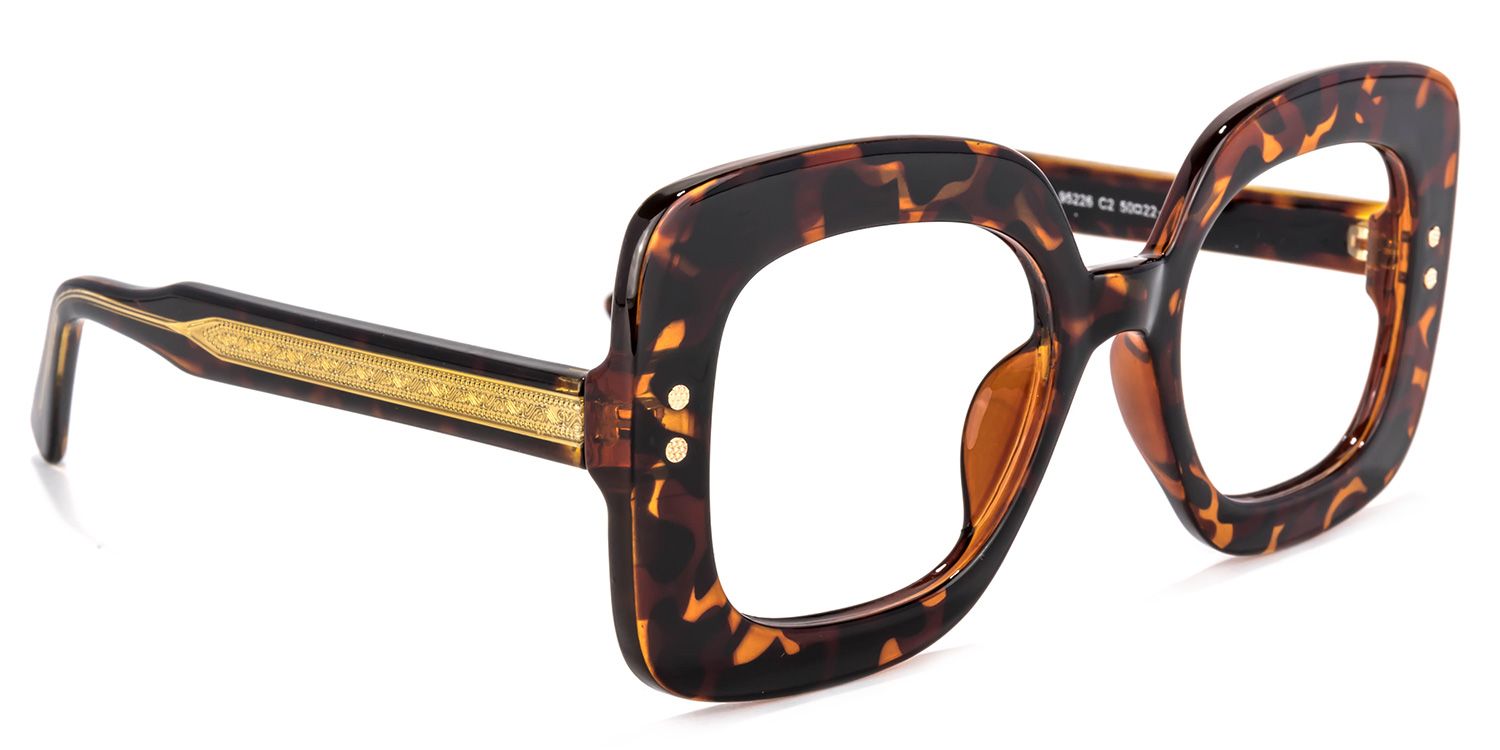Eloise Square Tortoise Glasses | ZEELOOL Canada2