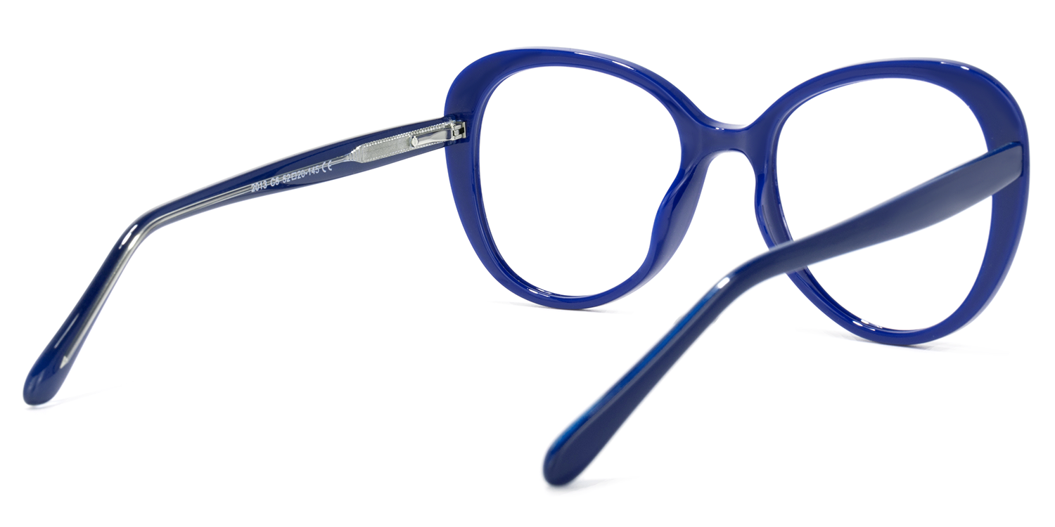 Elena Round Blue Glasses | ZEELOOL Canada4