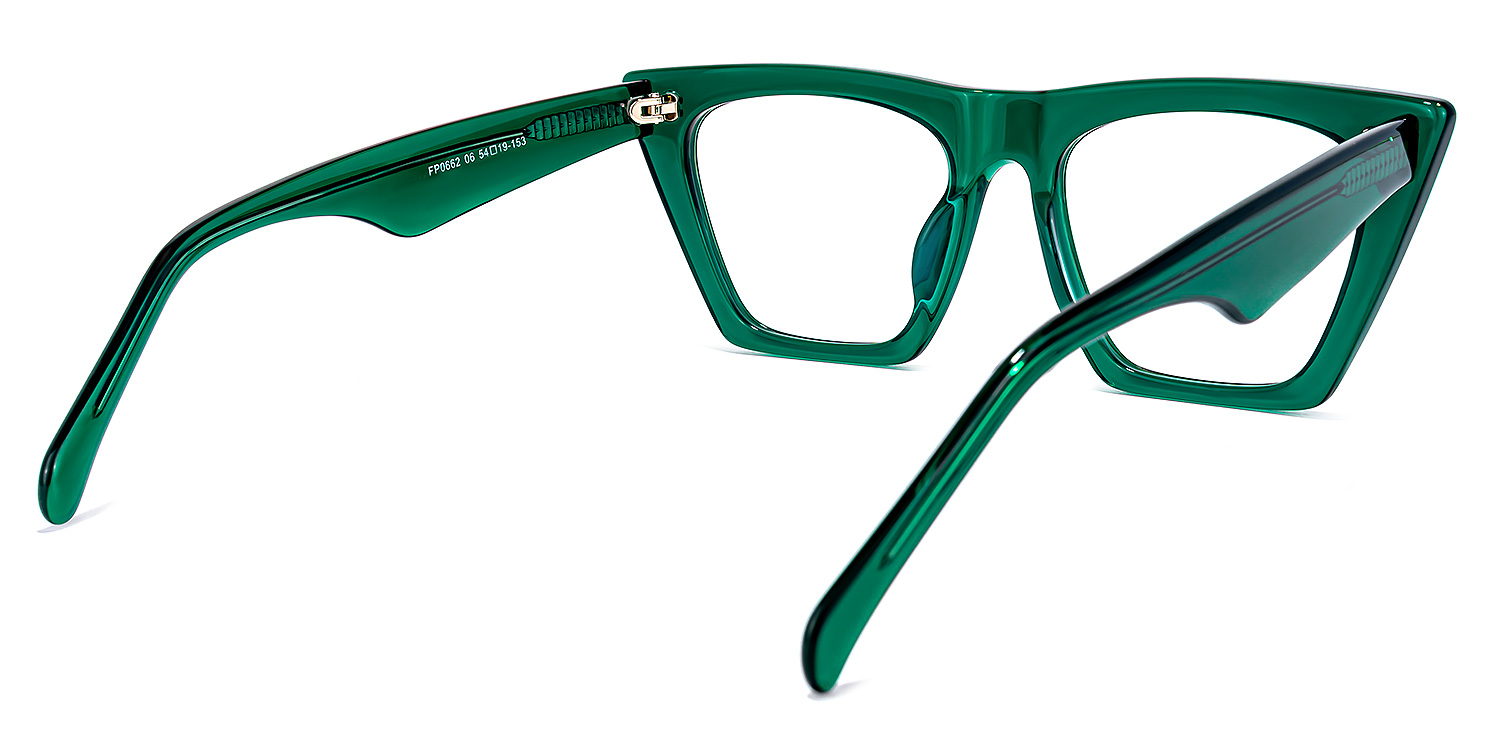 Cecile Cat Eye Green Glasses | ZEELOOL Canada4