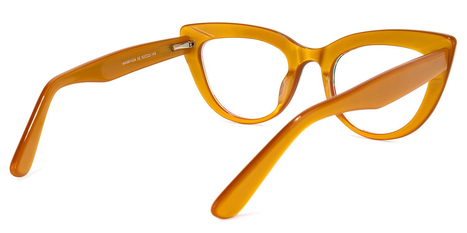 Makie Cateye Yellow Glasses | ZEELOOL Canada4