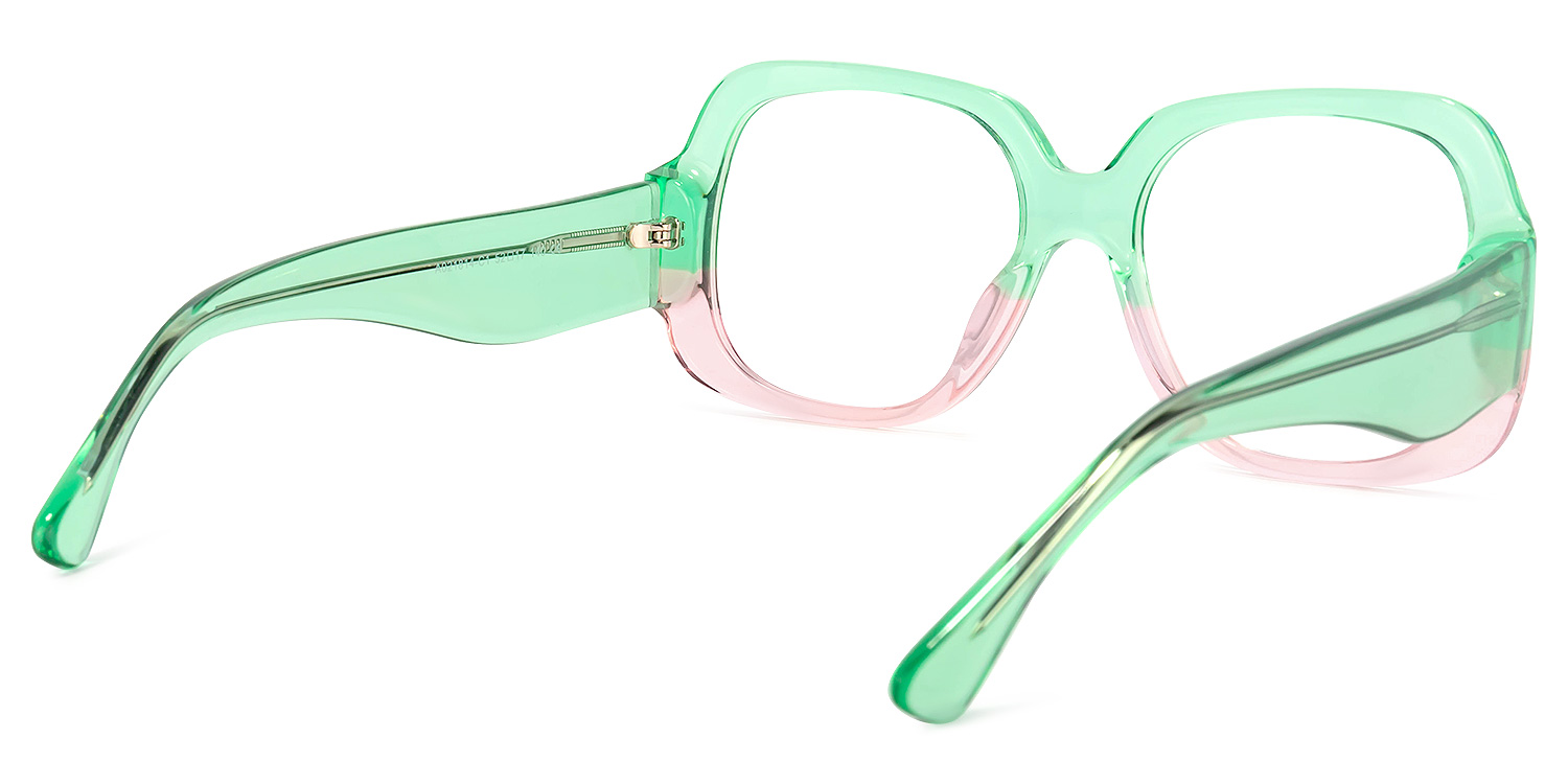 Erkrath Square Green-Pink Glasses | ZEELOOL Canada4