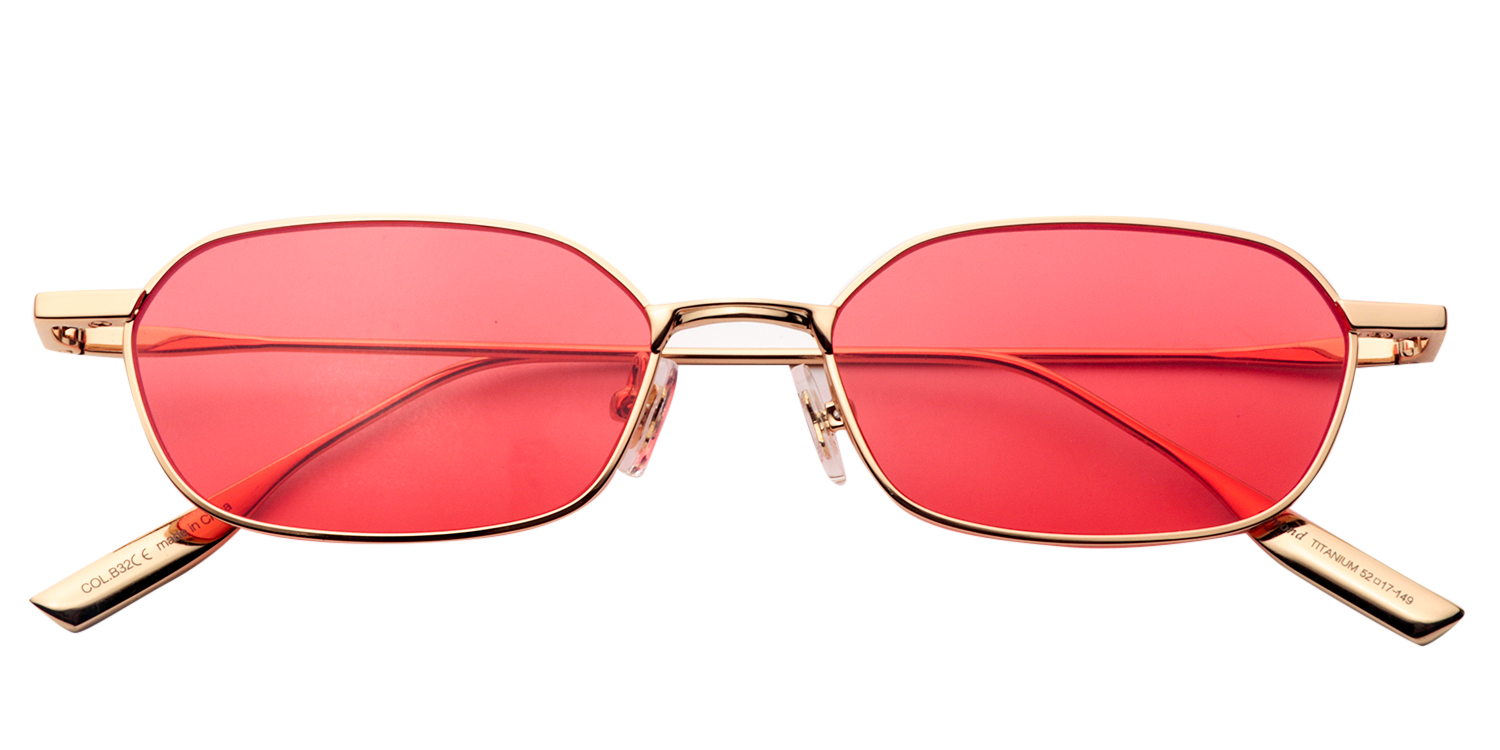 Rectangle Gold Sunglasses | ZEELOOL Canada1