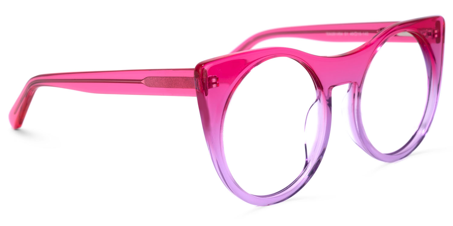 Zora Cateye Pink-Purple Glasses | ZEELOOL Canada2