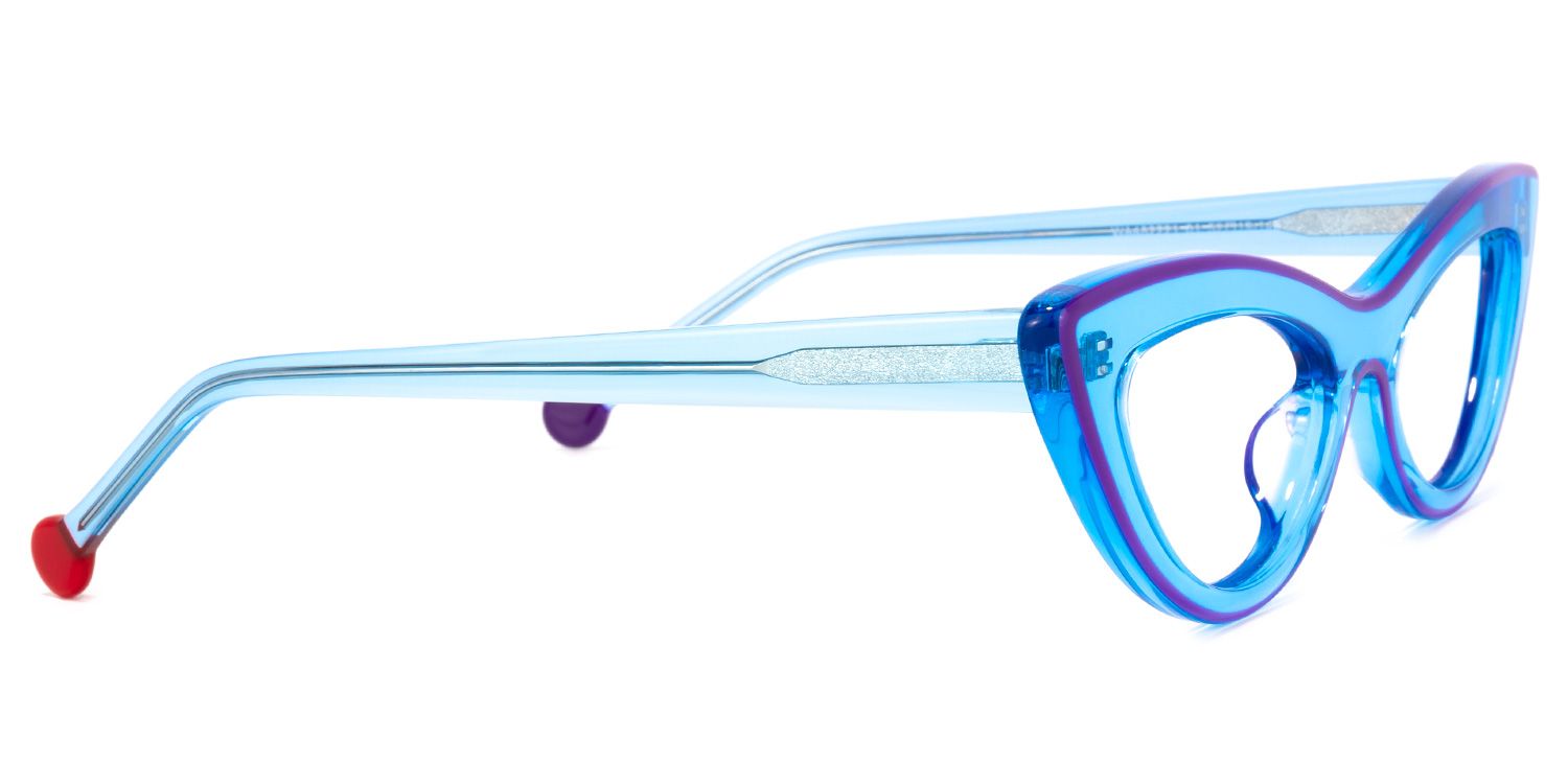 Yuki Cateye Blue Glasses | ZEELOOL Canada3