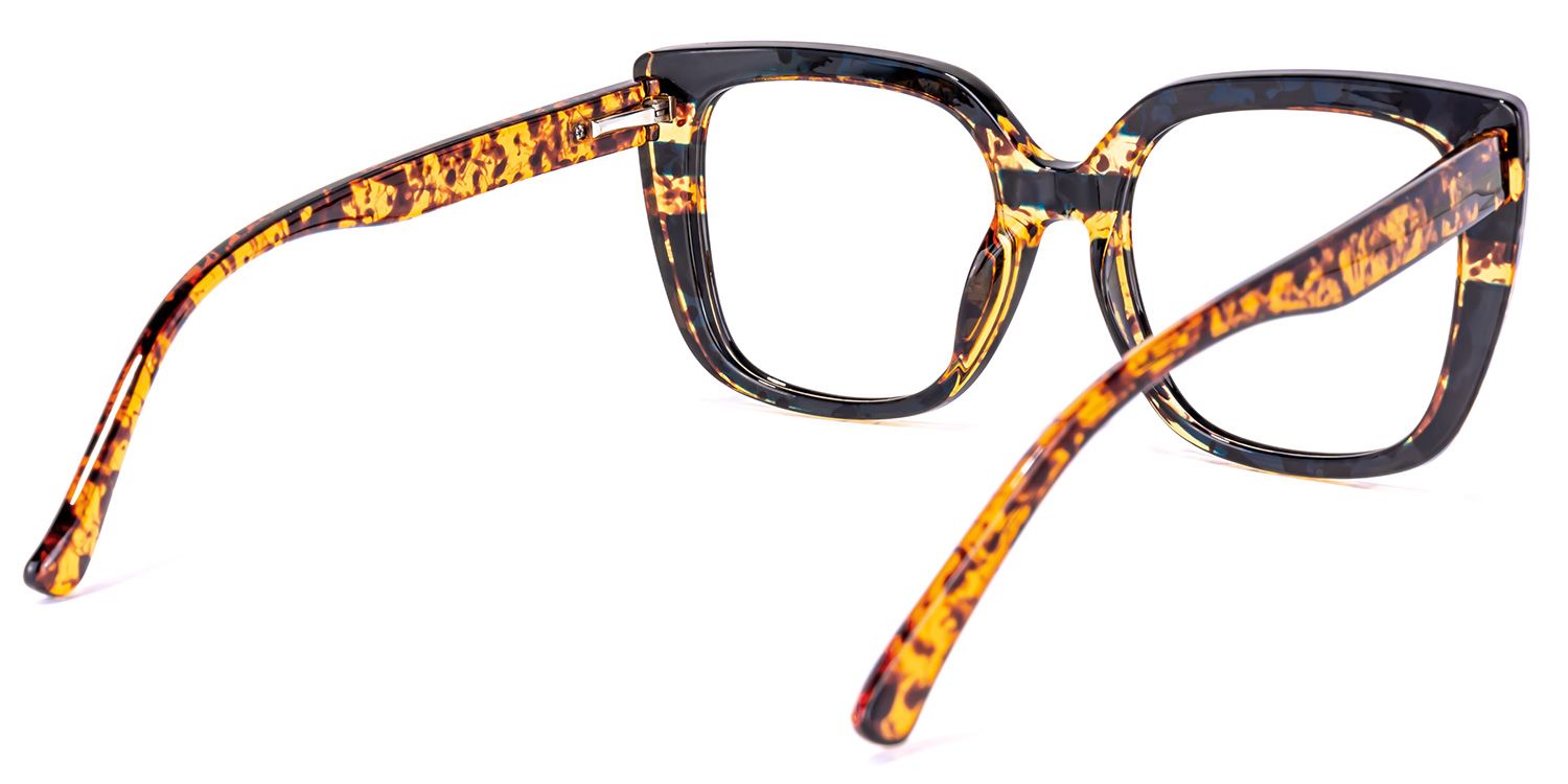 Brenda Square Dark-Blue Eyeglasses and Tortoise Frame2