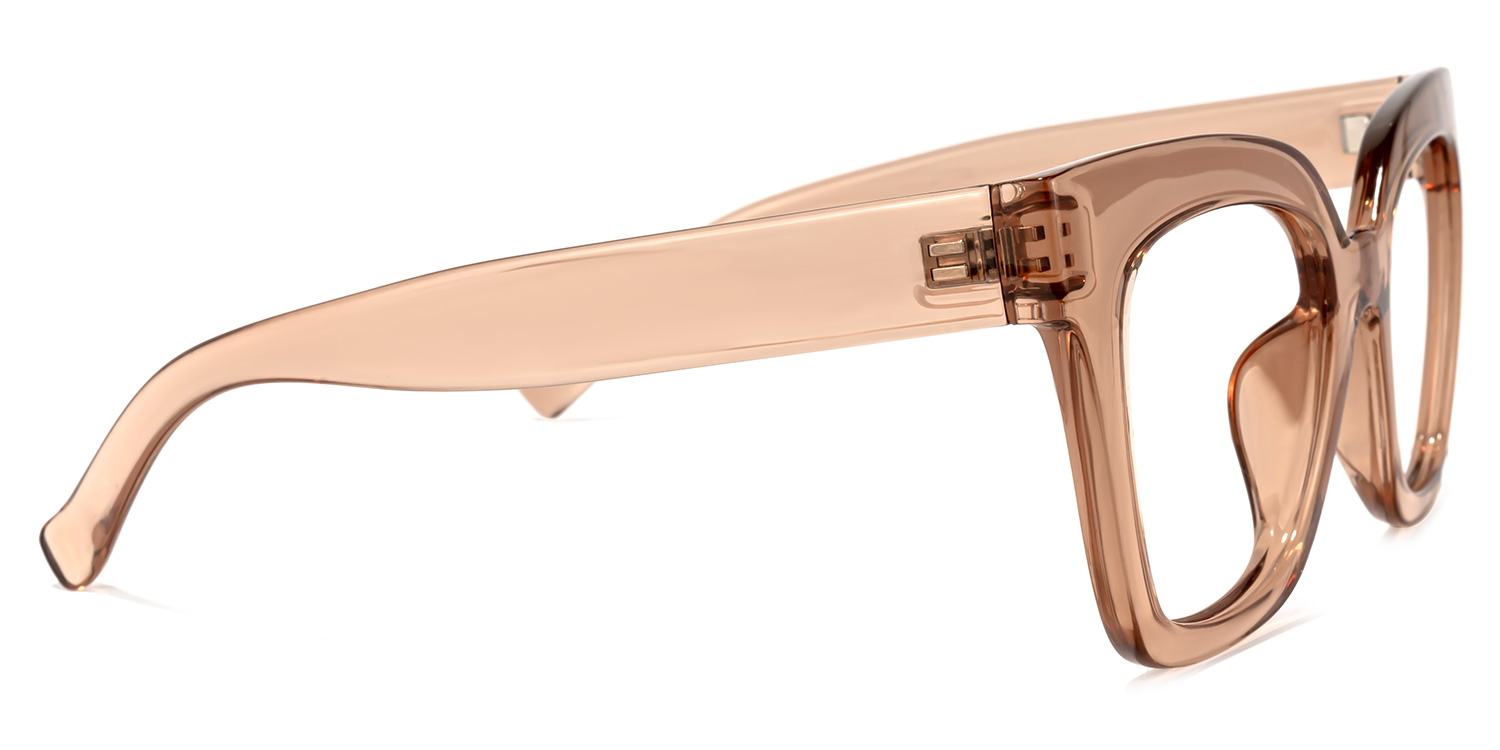 Malcolm Square Crystal Champagne Frame Glasses | ZEELOOL Canada3