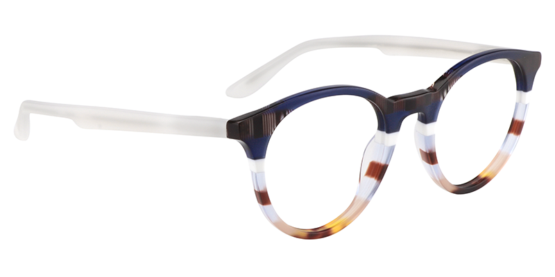 Round Dark Blue Glasses | ZEELOOL Canada3